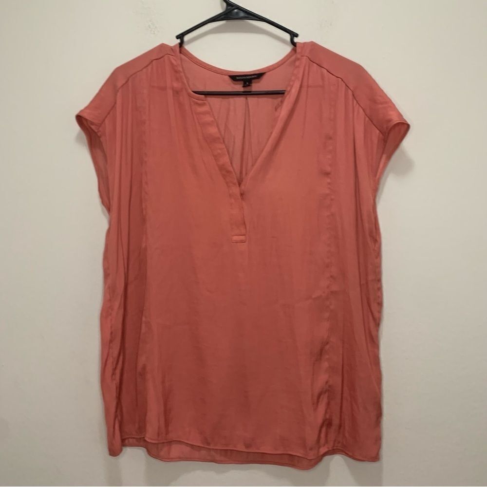 Banana Republic Pink V Neck Blouse Size Large